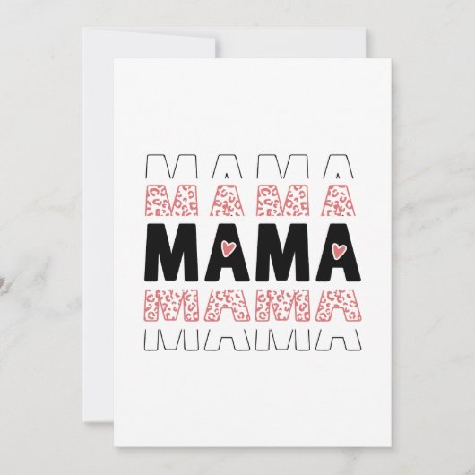 Carte MAMA Word Design – Stylish Gift Idea (Devant)