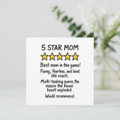 Carte Maman 5 étoiles (Debout devant)
