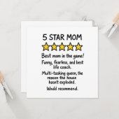 Carte Maman 5 étoiles (Devant/Arrière en situation)