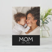 Carte Maman a établi la typographie photo de la fête des (Debout devant)