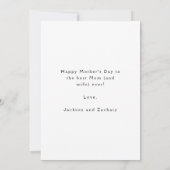 Carte Maman a établi la typographie photo de la fête des (Dos)