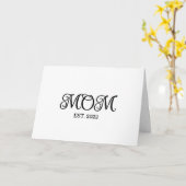 Carte Maman a établi le script moderne de la fête des mè (Fleur jaune)