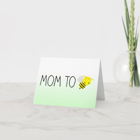 Carte Maman à être, belle Bumblebee vert/jaune (Devant)