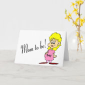 Carte Maman à être (femme enceinte) (Fleur jaune)