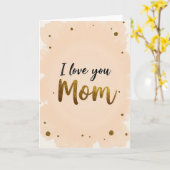 Carte Maman à l'Éclat Doré (Fleur jaune)