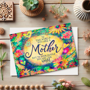 Carte Maman À Ta Famille Tu Es La Citation Mondiale