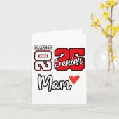 Carte Maman aînée Cl de la promotion 2025 Maman fière de (Fleur jaune)