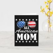 Carte Maman Américaine 4 juillet Fête de l'Indépendance (Fleur jaune)