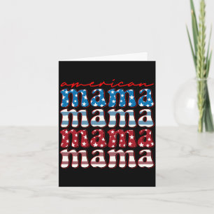 Carte Maman américaine tenue assortie famille 4 juillet
