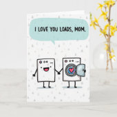 Carte maman amour motif triangle (Fleur jaune)