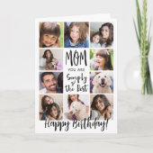 Carte Maman Anniversaire 12 Photos Simplement Le Meilleu (Devant)