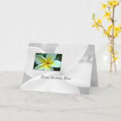 Carte Maman Anniversaire Fleur unique (Fleur jaune)