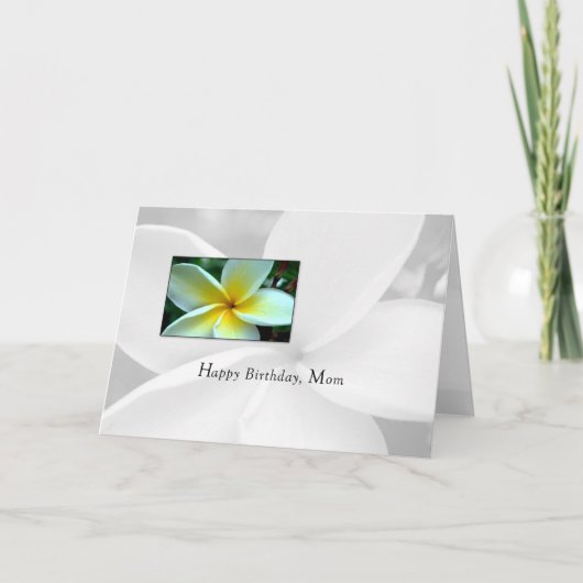 Carte Maman Anniversaire Fleur unique (Devant)