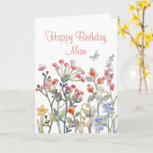 Carte Maman Anniversaire Fleurs de printemps Berries qui (Fleur jaune)