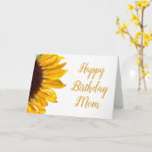 Carte Maman Anniversaire Golden Yellow Sunflower (Fleur jaune)