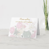 Carte Maman Anniversaire - Lys blancs et roses roses ros (Dos)