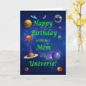 Carte Maman Anniversaire meilleur dans l'univers (Fleur jaune)
