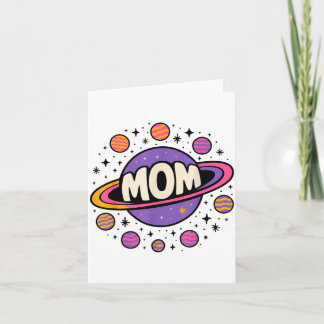 Carte Maman astronaute Système solaire Planètes Fête des