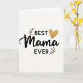 Carte Maman au cœur d'or (Fleur jaune)