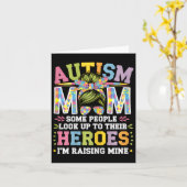 Carte Maman Autismé Élève Un Héros Groovy Chignon En Dés (Fleur jaune)