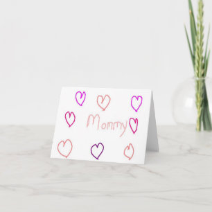 Carte maman aux coeurs