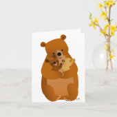 Carte Maman Bear (Fleur jaune)