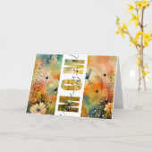 Carte Maman bénie, salutations (Fleur jaune)