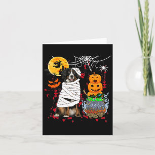 Carte Maman Bernese Mountain Dog Halloween Chien Pum eff