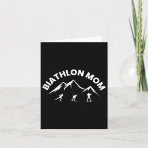 Carte Maman Biathlon Ski Tir Biathlète
