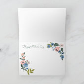 Carte Maman, Bonne fête des mères Typographie florale (Intérieur)