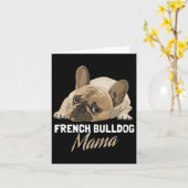 Carte Maman Bouledogue Amoureux de Bouledogues  (Fleur jaune)