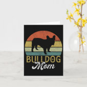 Carte Maman Bouledogue Français (Fleur jaune)