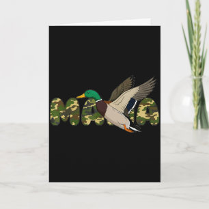 Carte Maman chasse canard colvert maman camouflage mères
