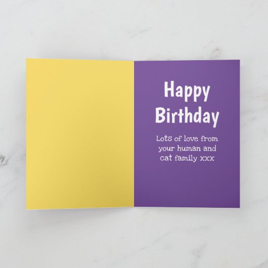 Carte Maman CHAT drôle Anniversaire Femme De La Part Du (Intérieur)