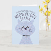 Carte Maman Chat Magnifique (Fleur jaune)