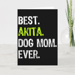 Carte Maman chien Akita Fête des mères Amoureux des chie