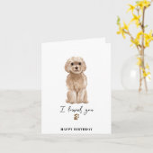 Carte Maman chien Cavapoo beige anniversaire chiots anim (Fleur jaune)
