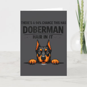 Carte Maman chien Doberman Pinscher mignon qui mue