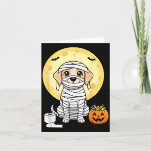 Carte Maman Chien Mignon Halloween Pleine Lune Chiot Tou