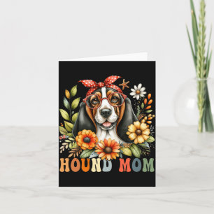 Carte Maman Chien Pari Fleur Rétro Fête des Mères Amateu