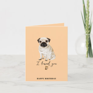 Carte Maman chien Pug chiots animaux anniversaire