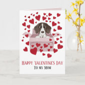 Carte Maman chiot dans la boîte Valentine's (Fleur jaune)