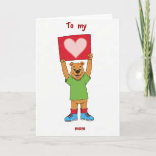 Carte Maman Cœur d'Ours Mignon