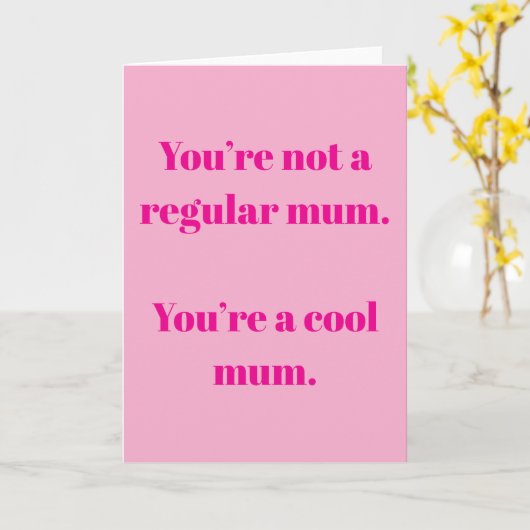 Carte Maman cool (Fleur jaune)