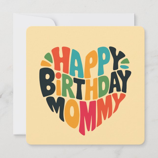 Carte maman d'anniversaire heureuse (Devant)
