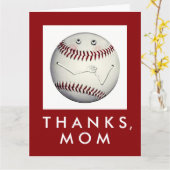 Carte Maman de baseball (Fleur jaune)