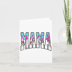 Carte Maman de baseball Coquette noeud Jour de match Mam