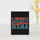 Carte Maman de baseball grande gueule  (Fleur jaune)