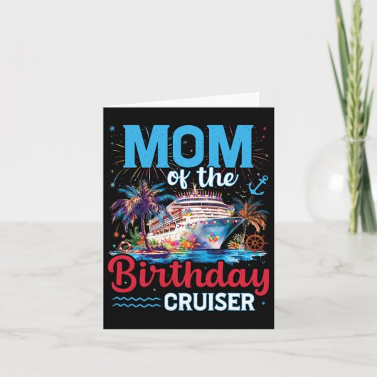 Carte Maman De Birthday Cruiser Funny Cruise Anniversair (Devant)