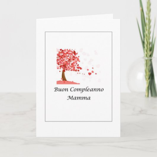 Carte Maman de Buon Compleanno - Italienne (Devant)